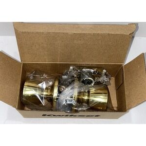 Kwikset Abbey Polished Brass Passage Hall/Closet Door Knob (97200-828) Brand New